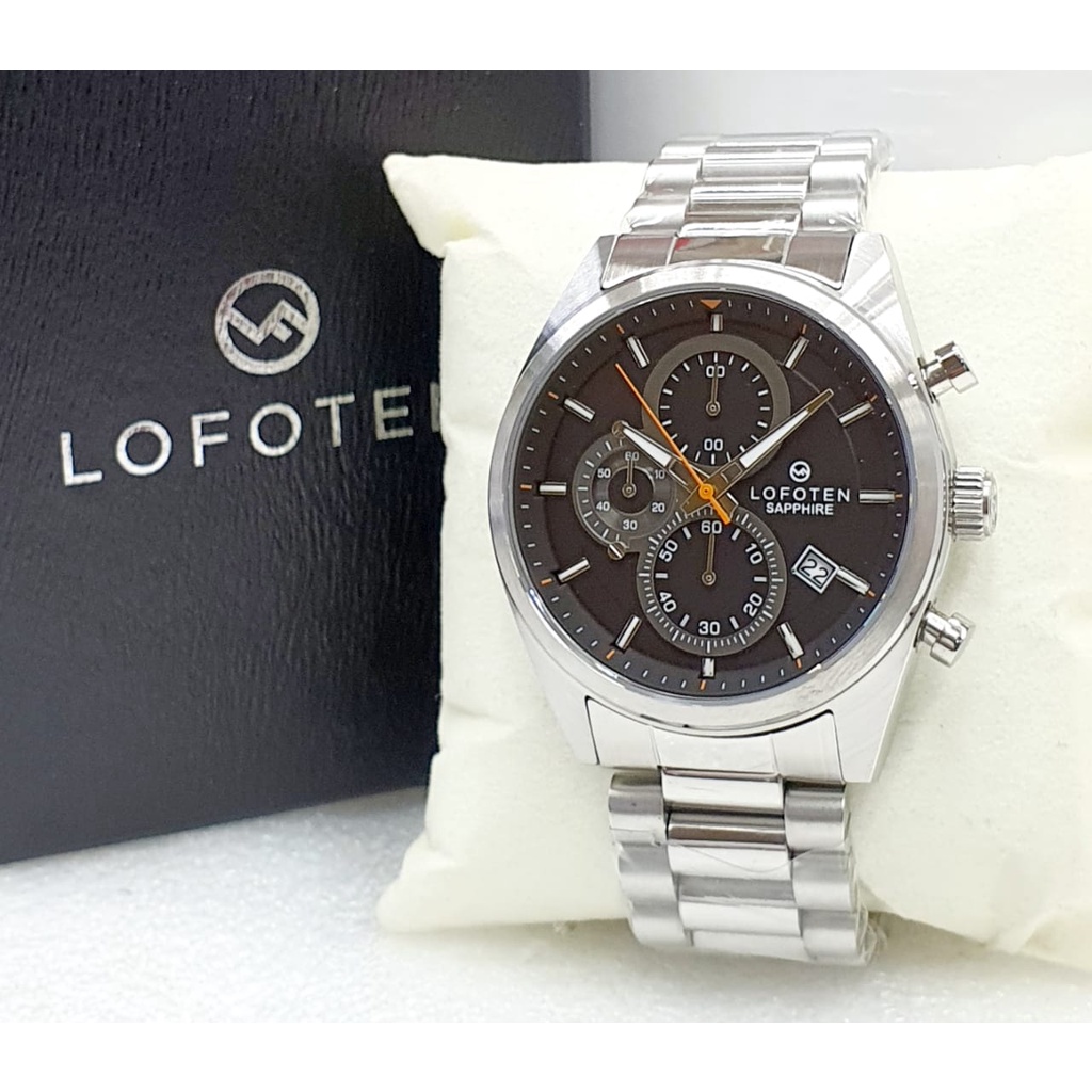 Lofoten 6519 Sapphire - Jam Tangan Rantai Pria Original - Full Stainless - Chrono Aktif
