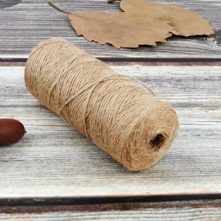 

✦COD✦ SMS Tali Rami Roll Murah 3Ply 100 Meter Tali Jerami Hemp Rope Tali Goni Gulungan 3 Ply Import