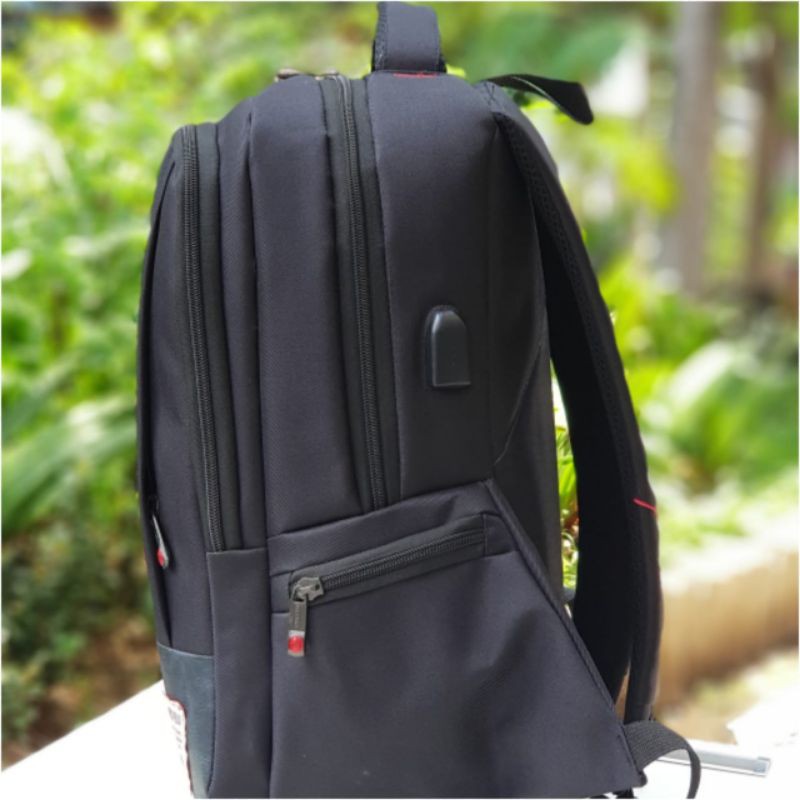 Tas Laptop Ransel canvas 14inc Kapasitas BesarRansel Hitam Kanvas Pria Wanita Tas Punggung Sekolah Pelajar Perguruan Tinggi untuk Remaja Ransel Kasual Mochila Ransel Harian Travel