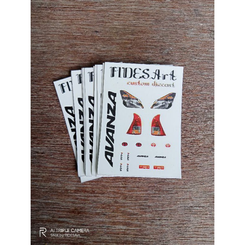 Decal transparant tomica avanza veloz