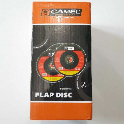 Amplas Susun grit 60 Mata Gerinda Flap Disc 4&quot; Harga Per Kotak (C354K)