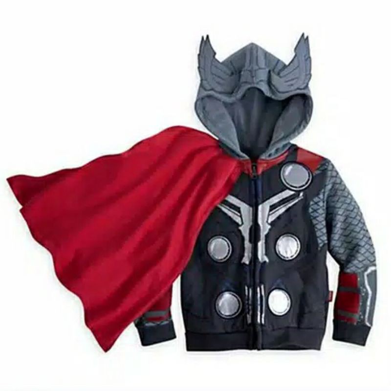 Jaket anak karakter avengers spiderman ironman captain america thor hokkyshop