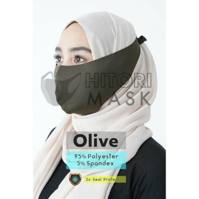 HITORI MASK HIJAB FRIENDLY 100% ORIGINAL masker anti debu anti virus kain scuba