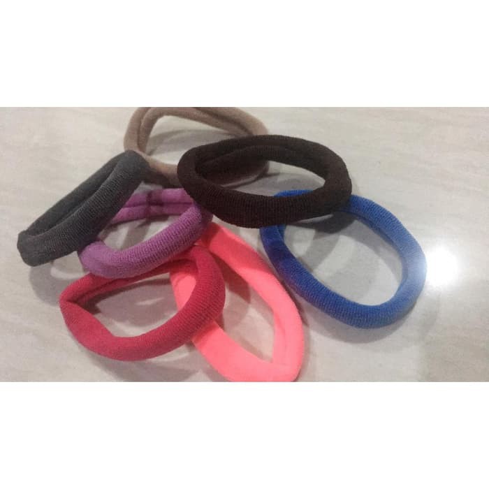 KARET RAMBUT TEBAL WARNA WARNI / KARET RAMBUT GELANG TEBAL KRKG-07
