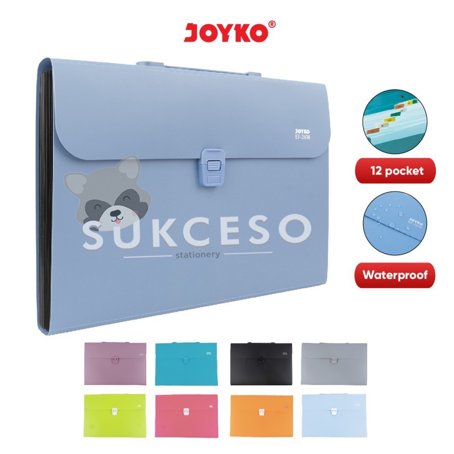 

Joyko Map Expanding File EF-2638 / Map Expanding File Ukuran Folio F4 Bahan Plastik
