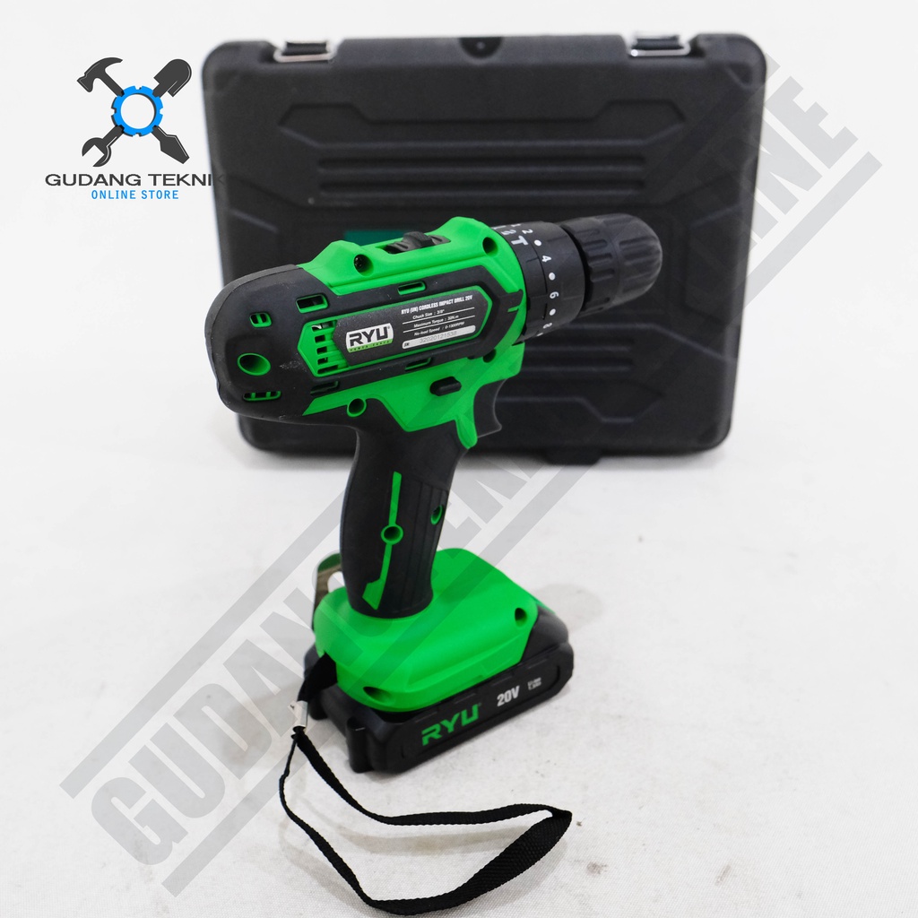 Cordless Impact Drill RYU RCI20V - Mesin Bor Baterai Bor Beton RYU RCI 20V / Bor Tangan Baterai 20V