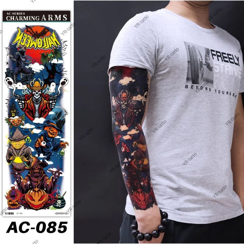 Tatto temporary full tangan full color Model AC