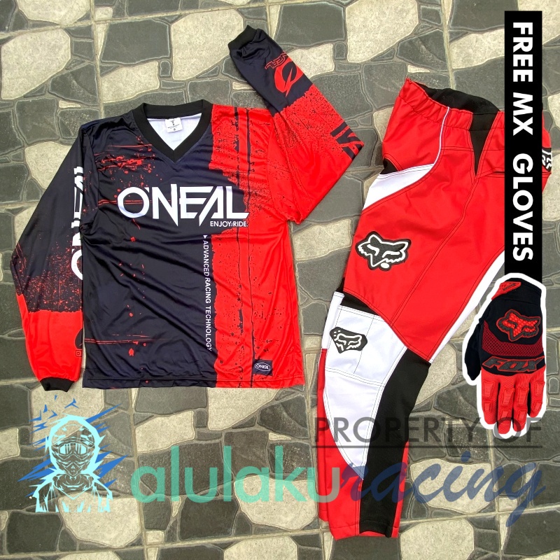 Jersey &amp; Celana MX Trail Motocross - Paket Bundling ONCT0303-F43