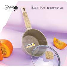 Panci Susu Stein Cookware Saucepan 18 Cm Dengan Lid Tutup Kaca Panci Saus