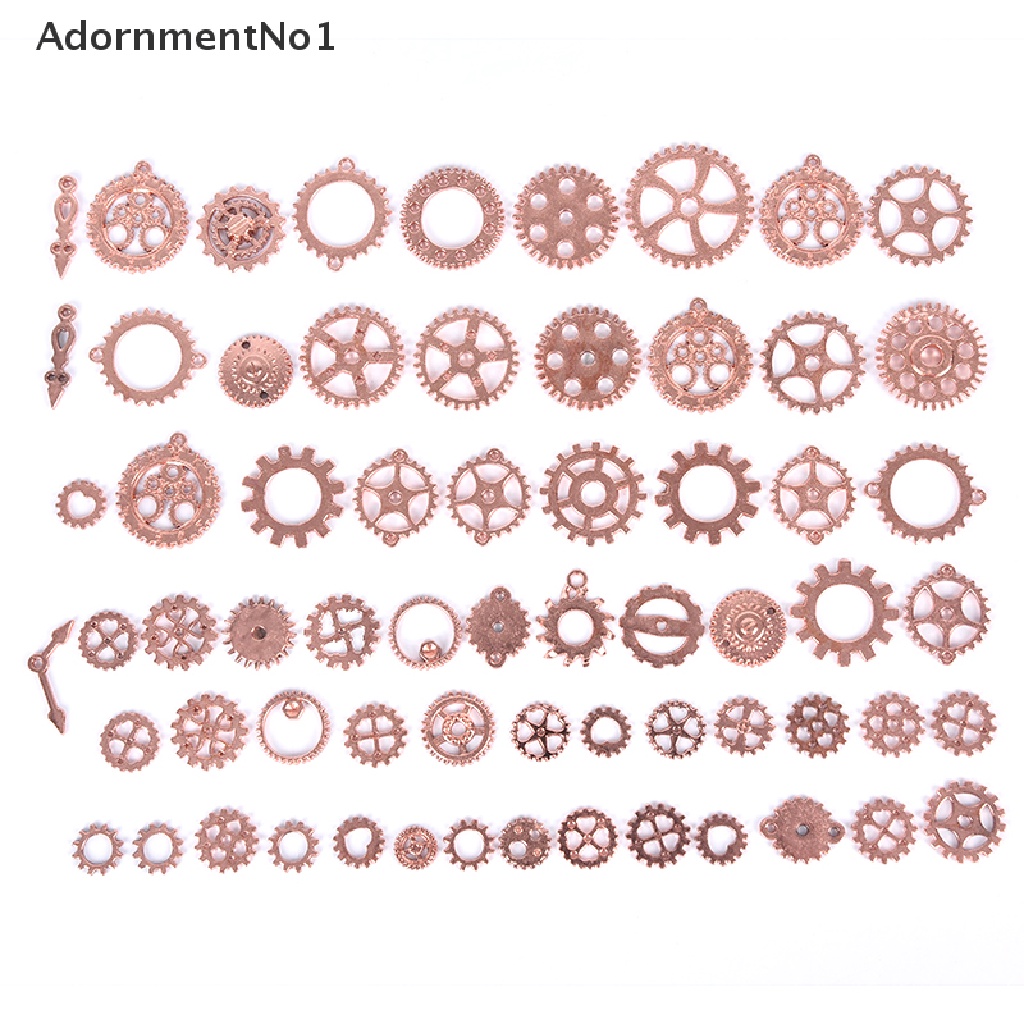 (AdornmentNo1) 70pcs / Set Charm Metal Bentuk Roda Gigi 100g Untuk DIY Perhiasan Charms