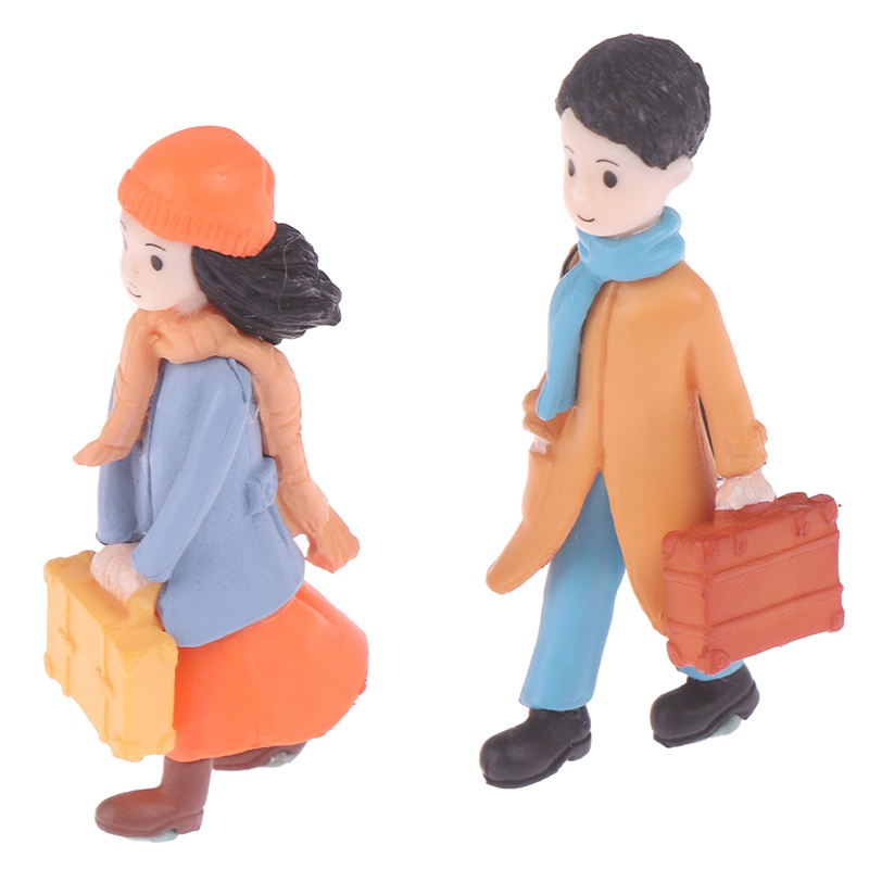 Miniatur Pasangan Kekasih Travel Untuk Dekorasi Rumah Boneka