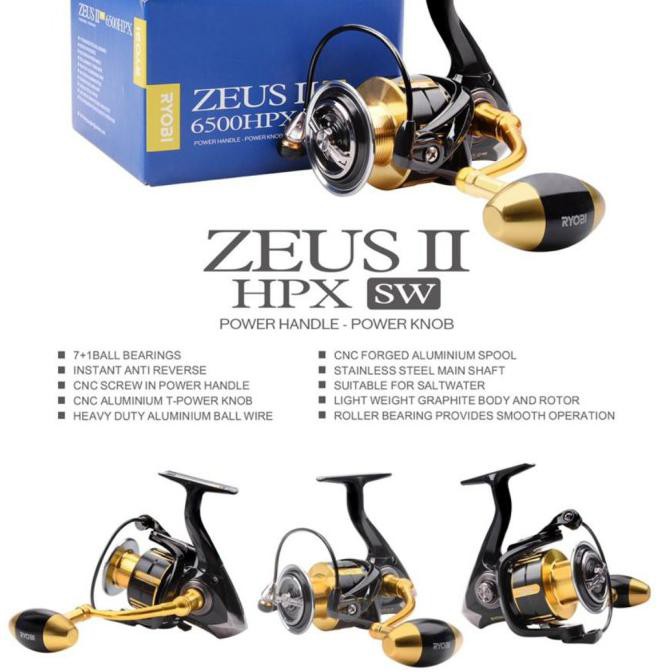 Murah Reel Ryobi Zeus Ii Hpx Sw Power Handel Pilihan 6000 6500 8000 Sw - 6000 Bagus