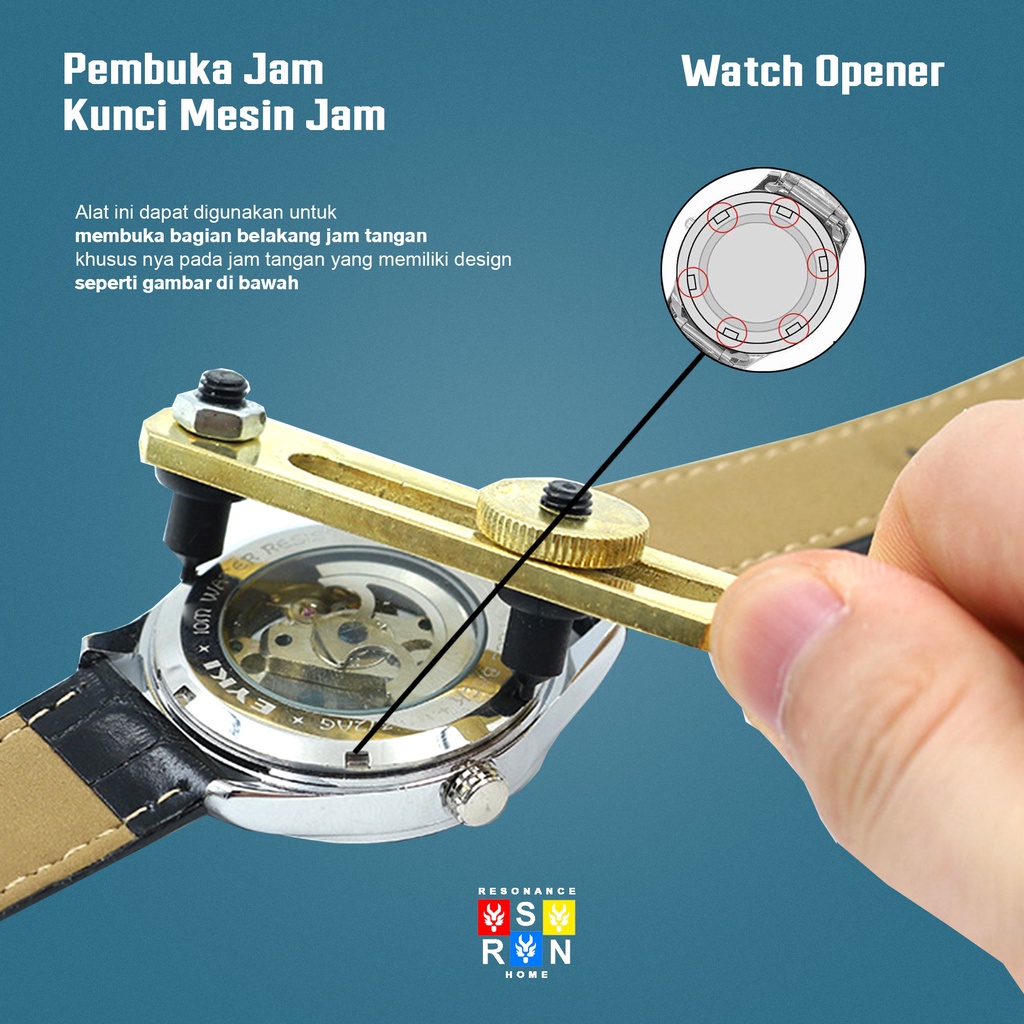 Alat Pembuka Penutup Casing Jam Tangan Stainless Resonance Home