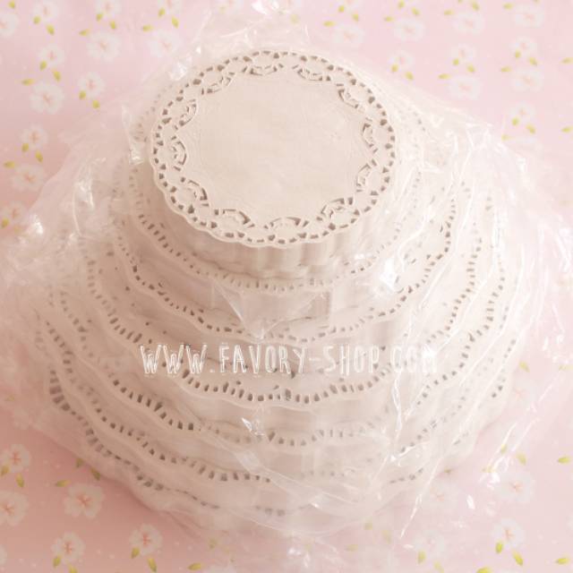 

Papee Lace Doilies 5.5 inch Putih (isi 250 lmbar) / Kertas Alas Renda