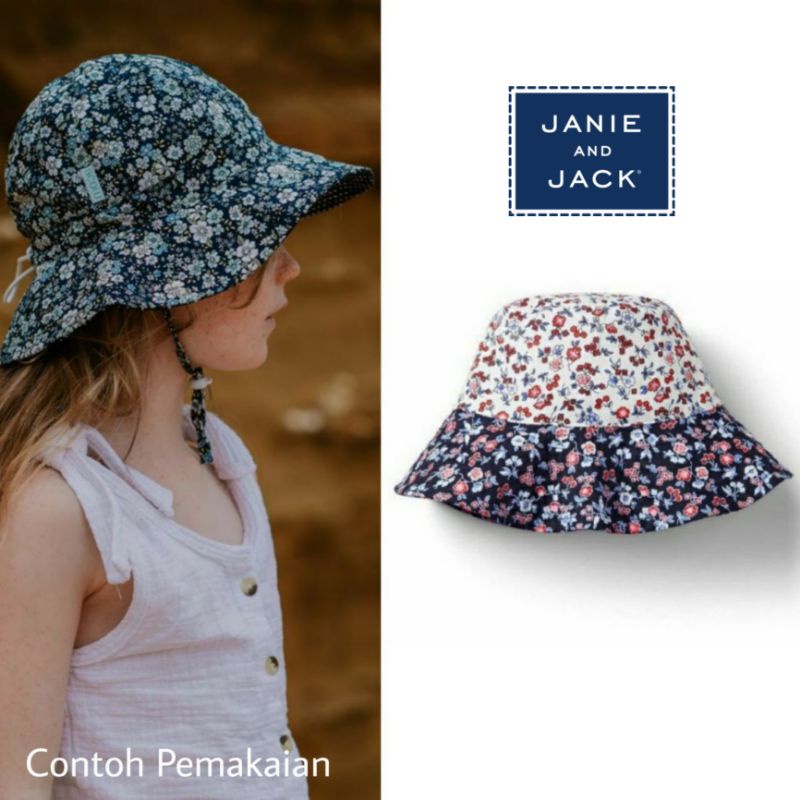 Size 6, 9, 12 bulan. Topi Hat, Kupluk Beanie Anak Bayi - Carter's, Janie & J*ck, Polo Ralph Laure*-TwoToned 💐 Sun Hat