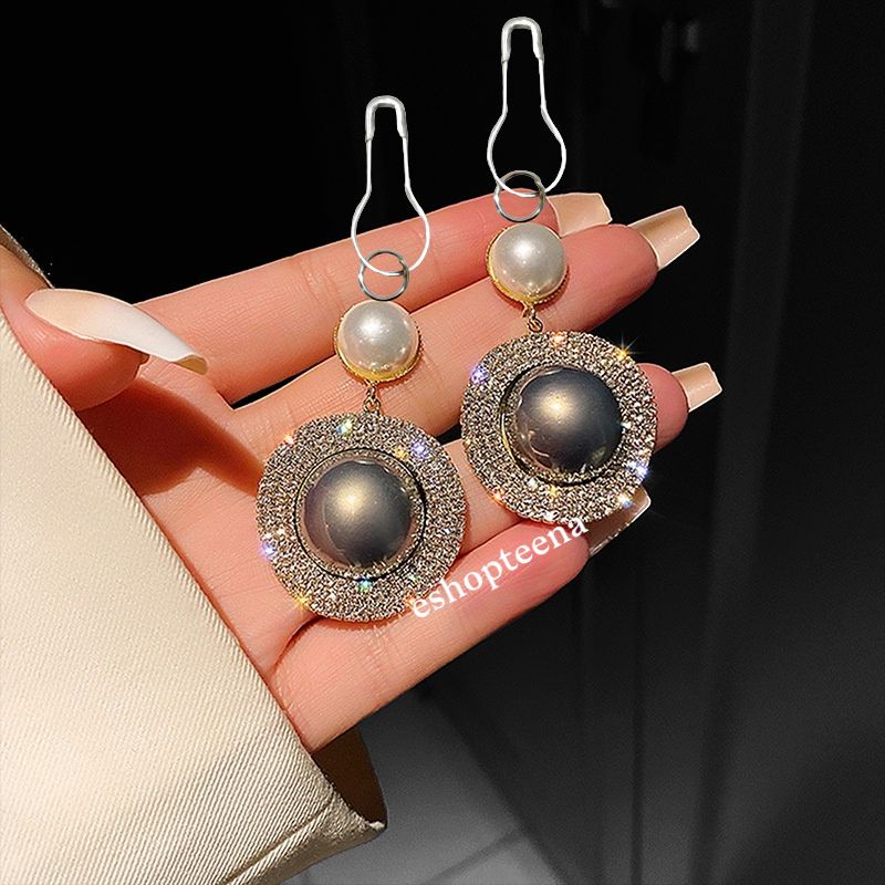 A150 anting bulat pearl big mata_ anting jilbab