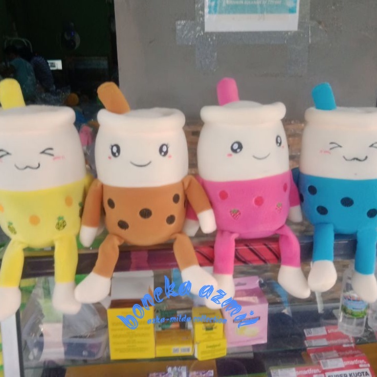 Boneka Boba bubble milk tea variasi size m