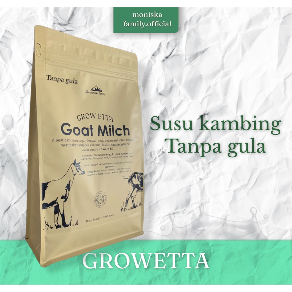 

Susu Kambing Etawa Bubuk 1000 gram Non Sugar (Rekomendasi Diabet) - DairyGo Premium