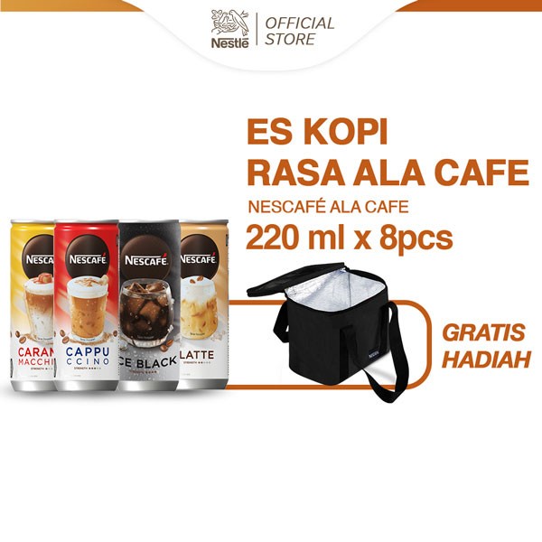 

DISKON - (BISA COD) NESCAFE Kopi Minuman Kaleng Ala Cafe 220ml 8pcs Gratis Hadiah