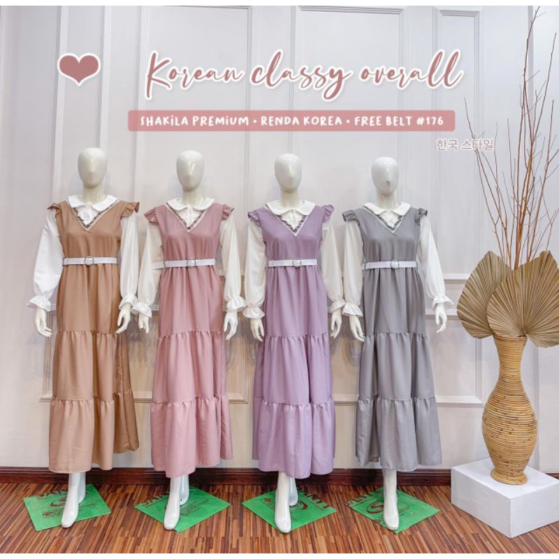 B-Gamis polkadot, gamis mewah harga murah, gamis kotak, gamis overall tangan andin, gamis kodok