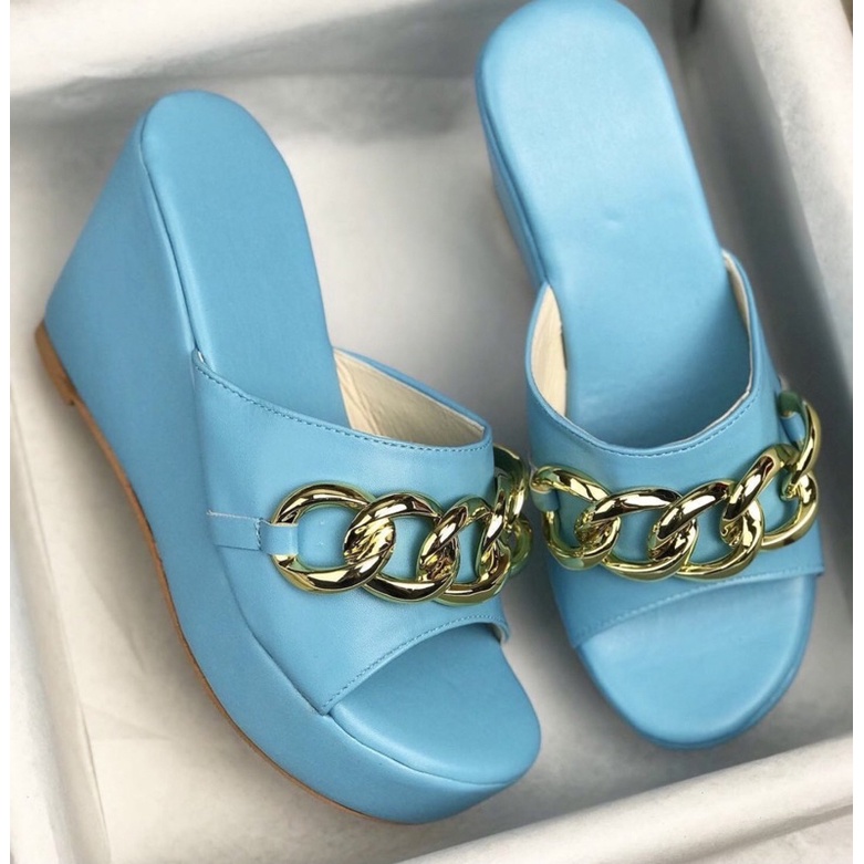 Wedges P007 sendal wanita import realpict