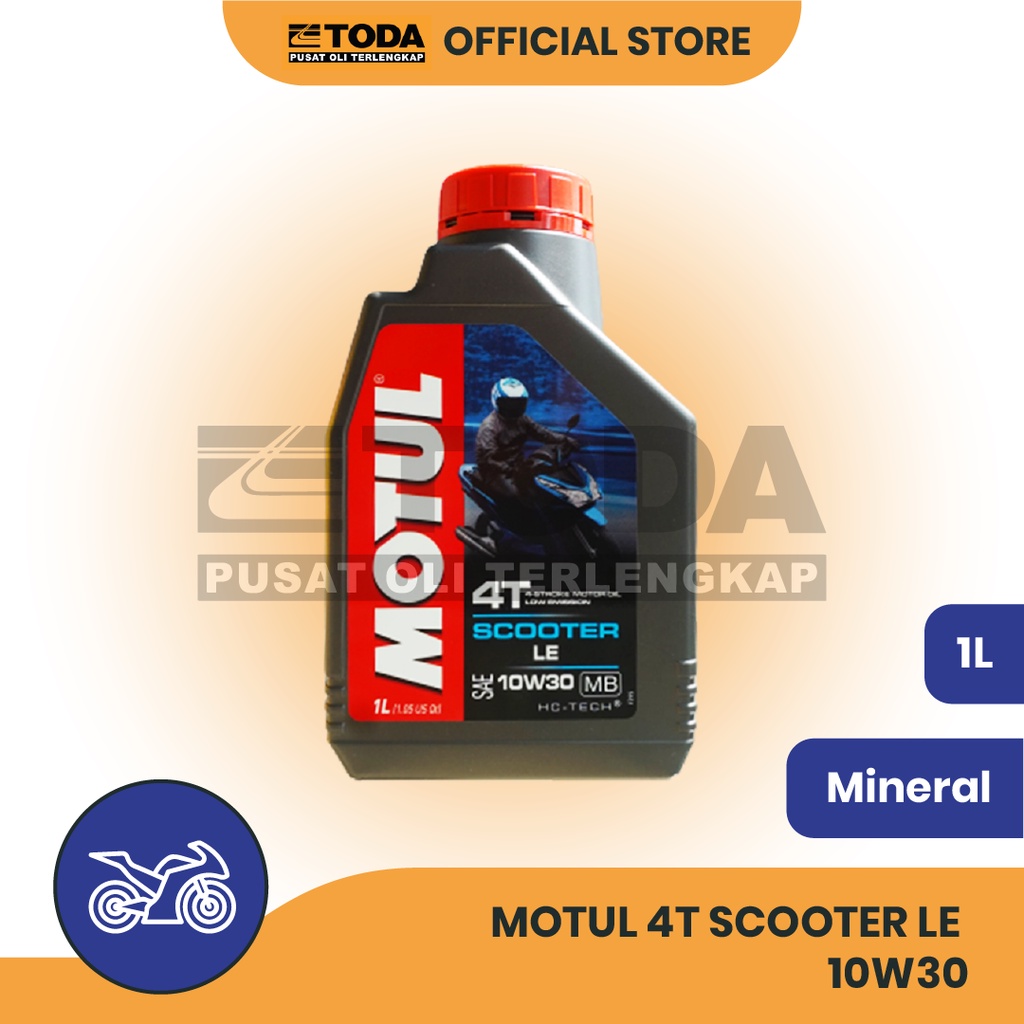 Oli Mesin Motul Scooter 4T - Motul 4T Scooter LE 10W30 1L Original - Oli Motul Matic - Oli Mesin Mot