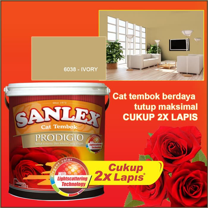 Cat Tembok SANLEX PRODIGIO Warna 6038 IVORY - Pail 25 kg