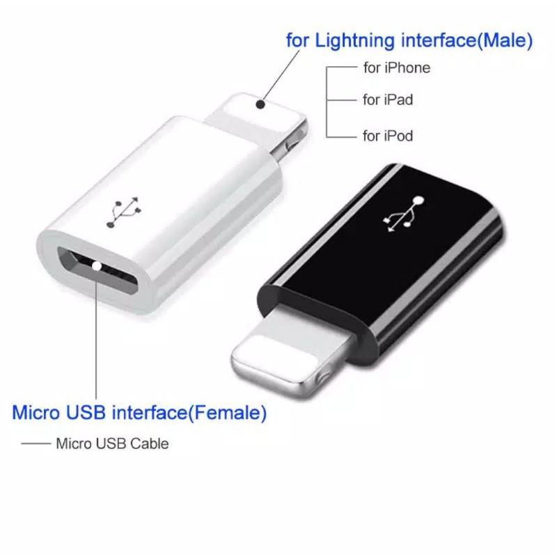 Iphone Adapter Micro USB or Type C Sambungan Conector Converter Kabel Charger Carger HP Konektor