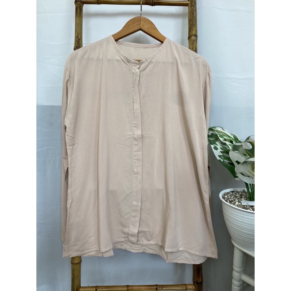 MAUDY SHIRT BLOUSE WANITA RAYON PREMIUM-MOCCA
