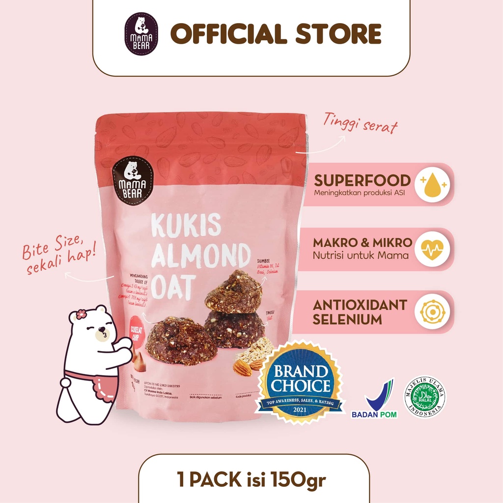 

Mama bear kukis almond oat coklat chip 150gr