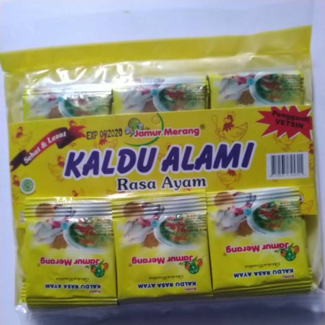 Kaldu alami cap jamur merang rasa ayam 1 pak | Shopee