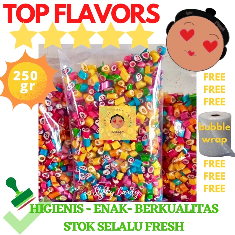 

STICKY CANDY PERMEN 250gr STIK ROLL POTONG KOREA VIRAL TIKTOK