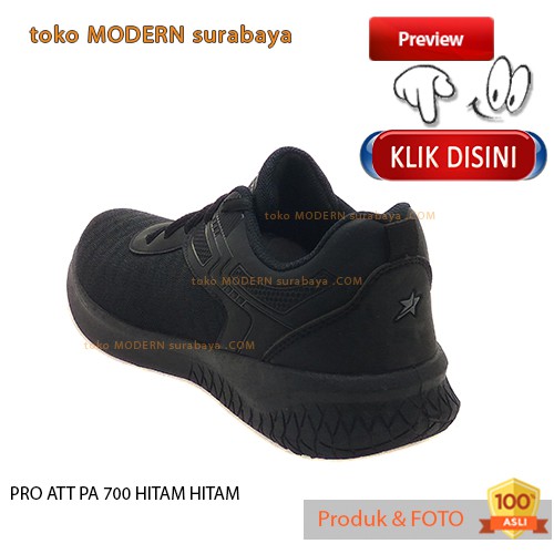 PRO ATT PA 700 HITAM HITAM sepatu pria casual sneakers tali