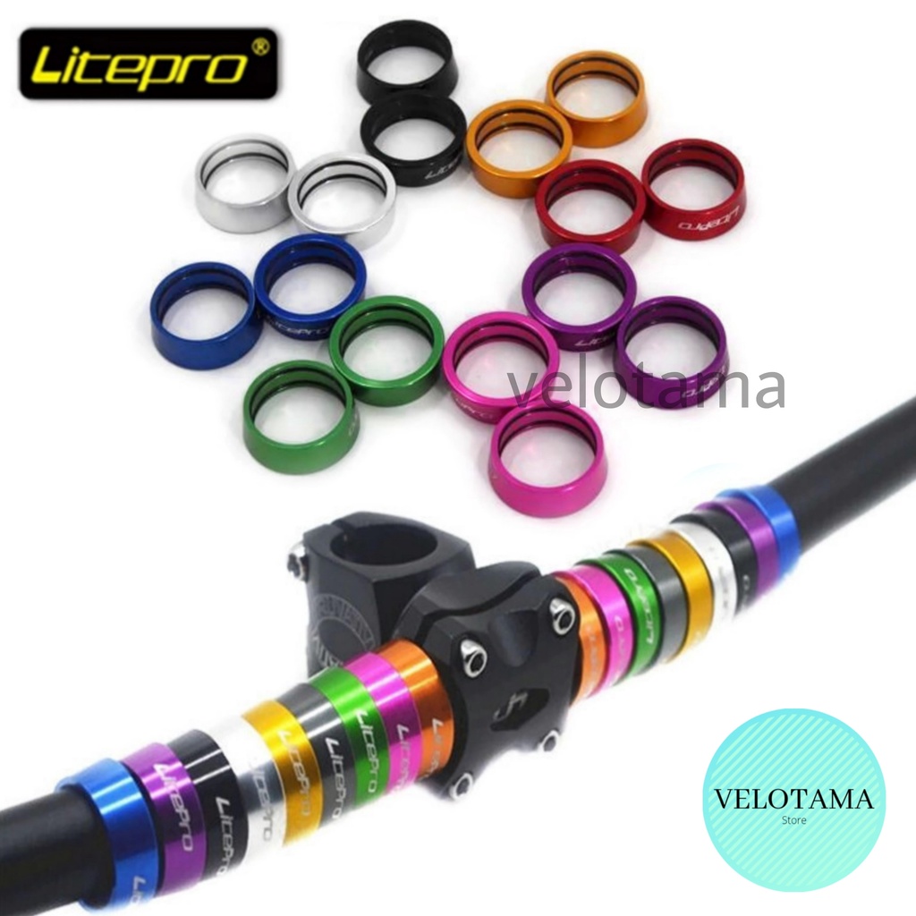 Handlebar lock ring Litepro cincin pengunci stang sepeda size 25.4 mm alloy aksesoris sepeda lipat m