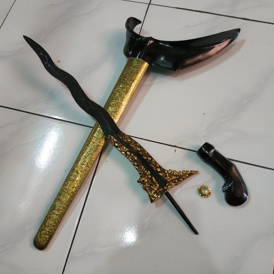 Keris Singo Barong Luk 7 Kinatah Kamarogan Kamardikan