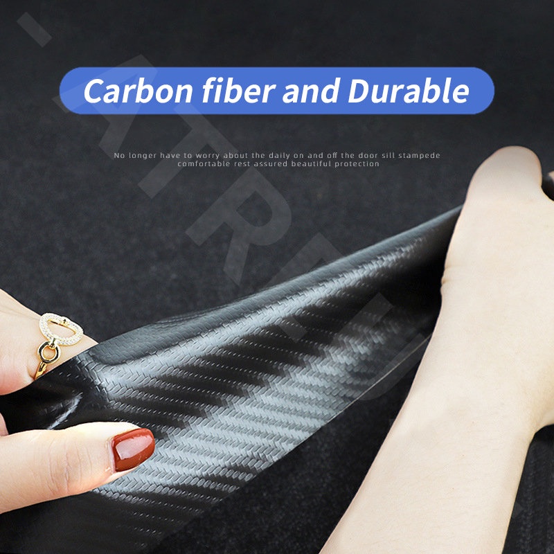 Renault 9Pcs Stiker Pintu Mobil Carbon Fiber Sill Protection Auto Anti Gores Anti Slip Untuk 2amplaso Kwid Logan Captur Clio Fluence Duster Megane Scenic Kiger Koleos