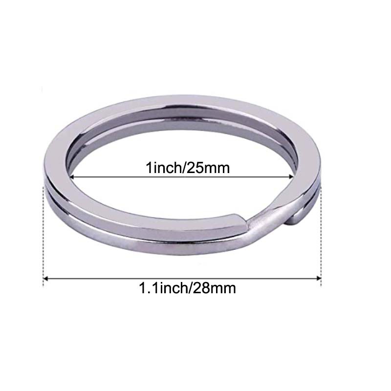 20 buah gantungan kunci bulat datar gantungan kunci selempang