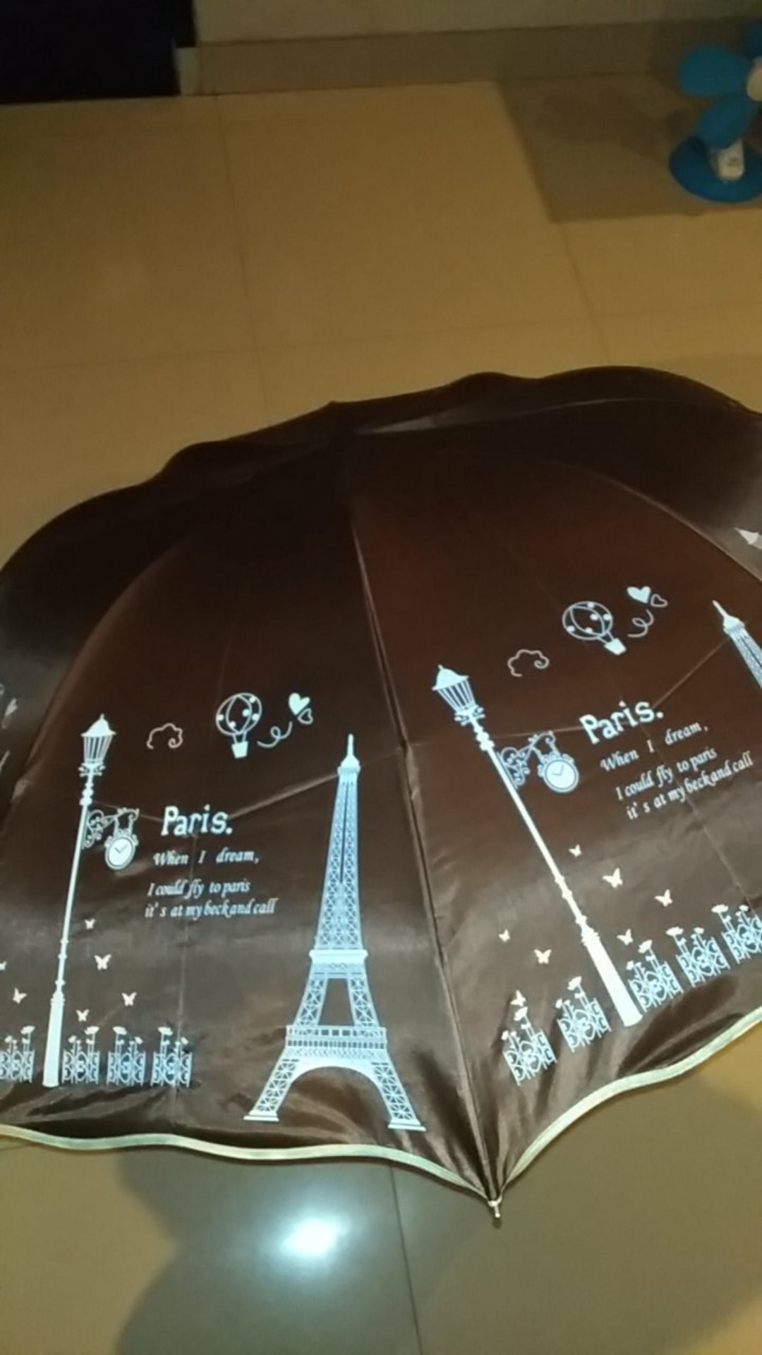 Payung Lpt 4 10k Jumbo Motif Paris Gelombang Anti Uv