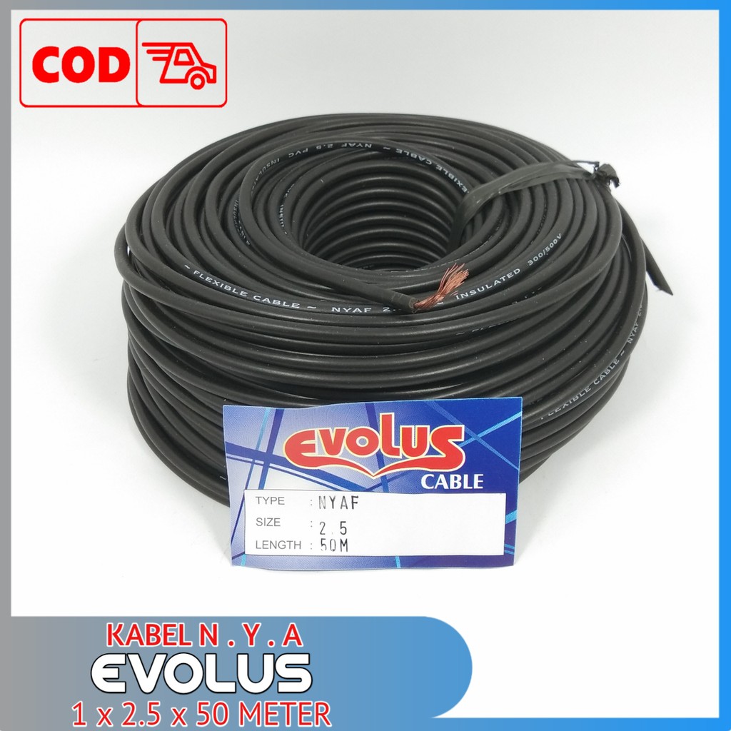 Evolus Kabel NYAF 1 x 2.5 - 50 Meter