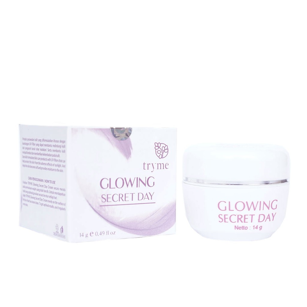 Cream Pemutih Wajah Untuk Kulit Sensitif Tryme Glowing Secret Day Shopee Indonesia