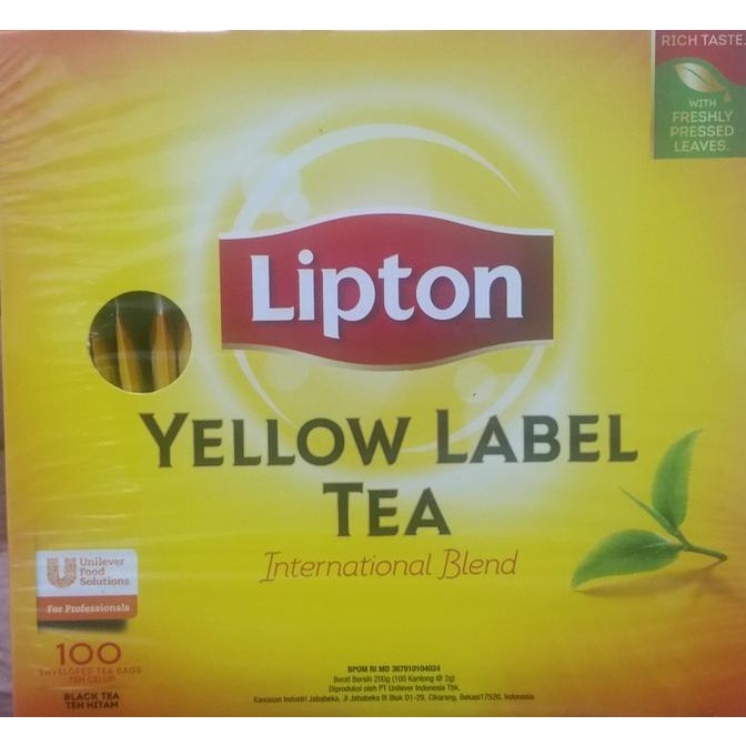 

Discount LIPTON YELLOW LABEL TEA ENVELOPED TEA BAGS TEH CELUP 200g /KOPI RUBE/KOPI KAPAL API/KOPI SLB/KOPI PEJUANG/KOPI BUBUK