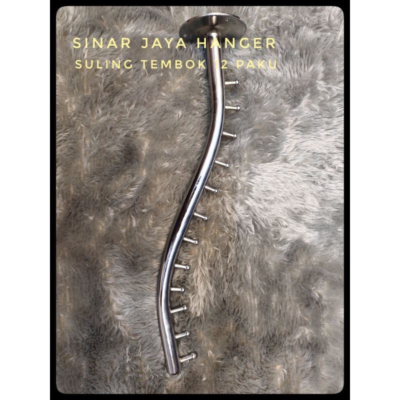 Hanger suling tembok 12 paku belalai