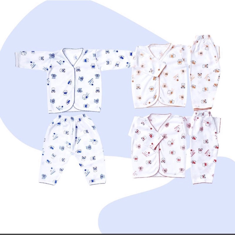 Setelan piyama baju tidur bayi new born/baru lahir SNI merk Mega Baby/Baju bayi murah untuk Perlengkapan melahirkan