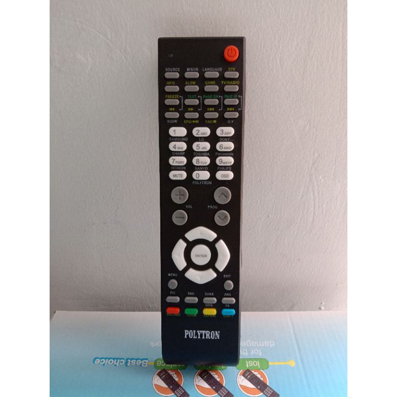 REMOT TV POLYTRON LCD/LED/TABUNG FLAT SLIM 81F046 SINEMAX