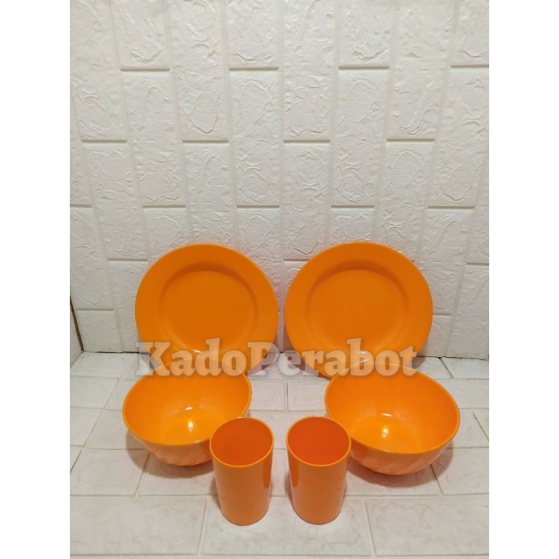 Piring mangkok gelas set melamin murah - peralatan makan set - piring cantik set - mangkok set A1