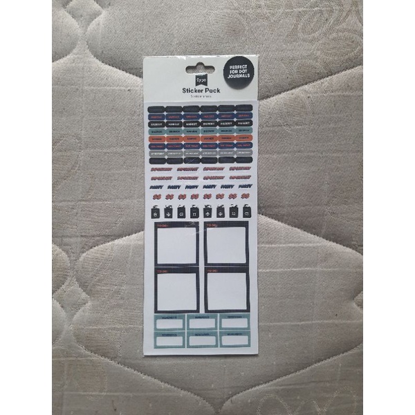 

sticker pack merek typo 3x sticker sheets perfect for dot journal new product.