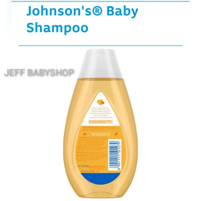 JOHNSON'S BABY SHAMPOO GOLD 200ML JEFF BABYSHOP