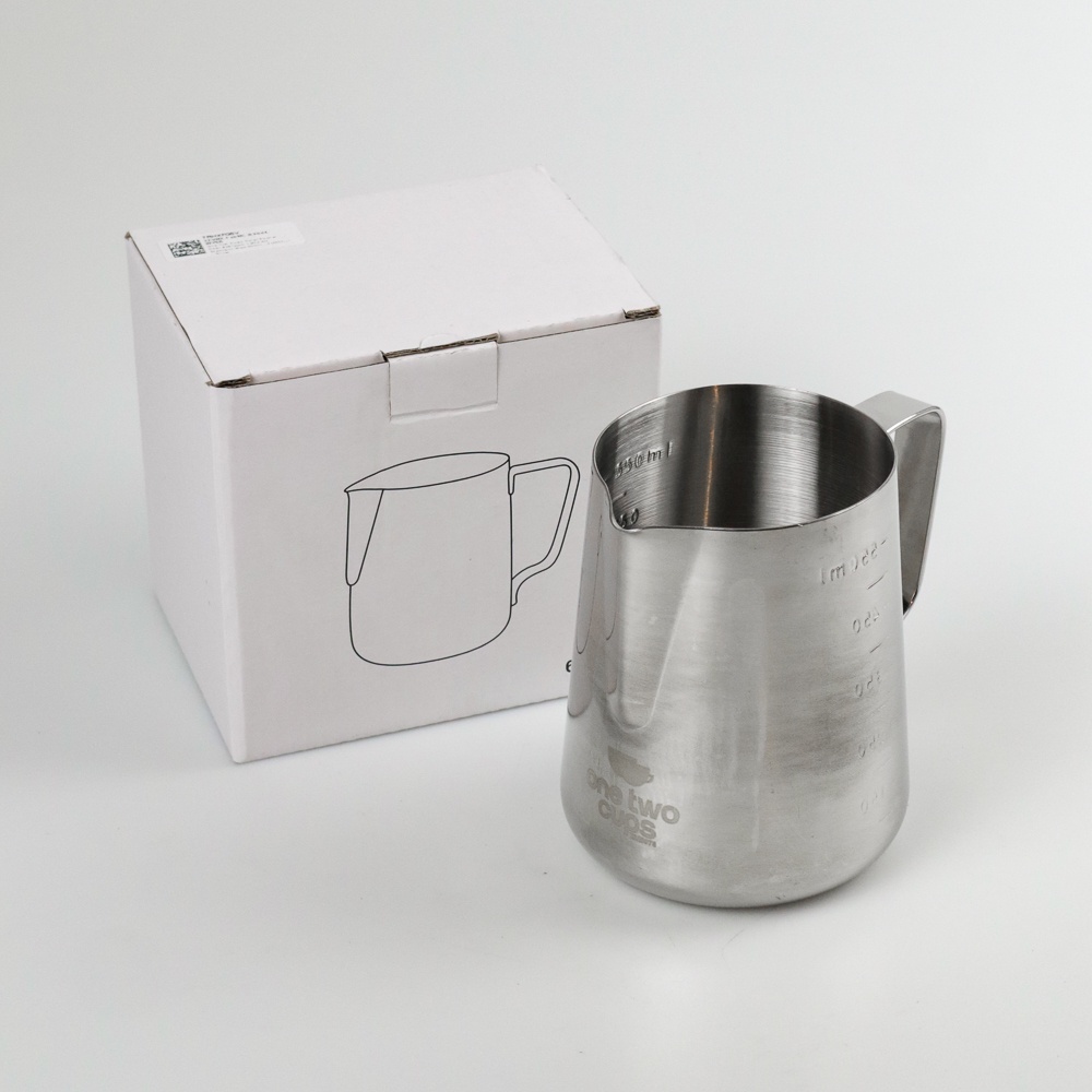 One Two Cups Gelas Milk Jug Kopi Espresso Latte Art Stainless Steel 600ml - ZM0078 - Silver