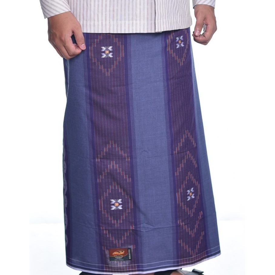 Sarung Atlas Songket Premium 790 Biru Kombinasi