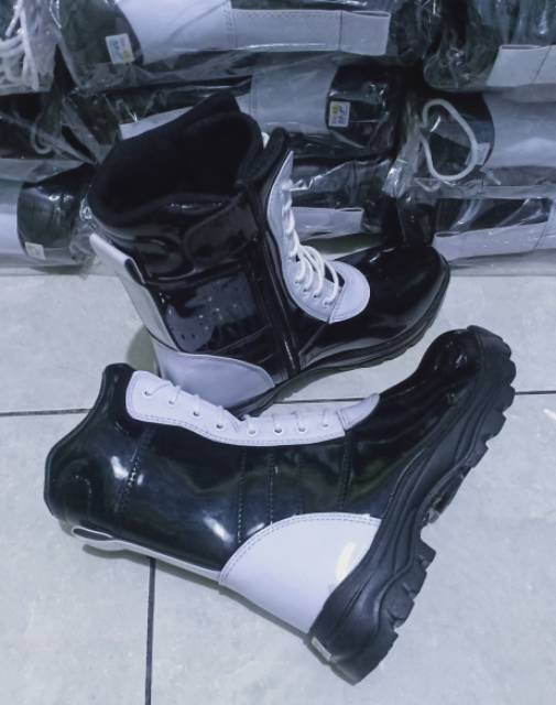 [FREE KAOS KAKI] Sepatu PDL Provost Polri Polisi Sepatu Dinas Lapangan Kerja PKD Pria Tali Resliting